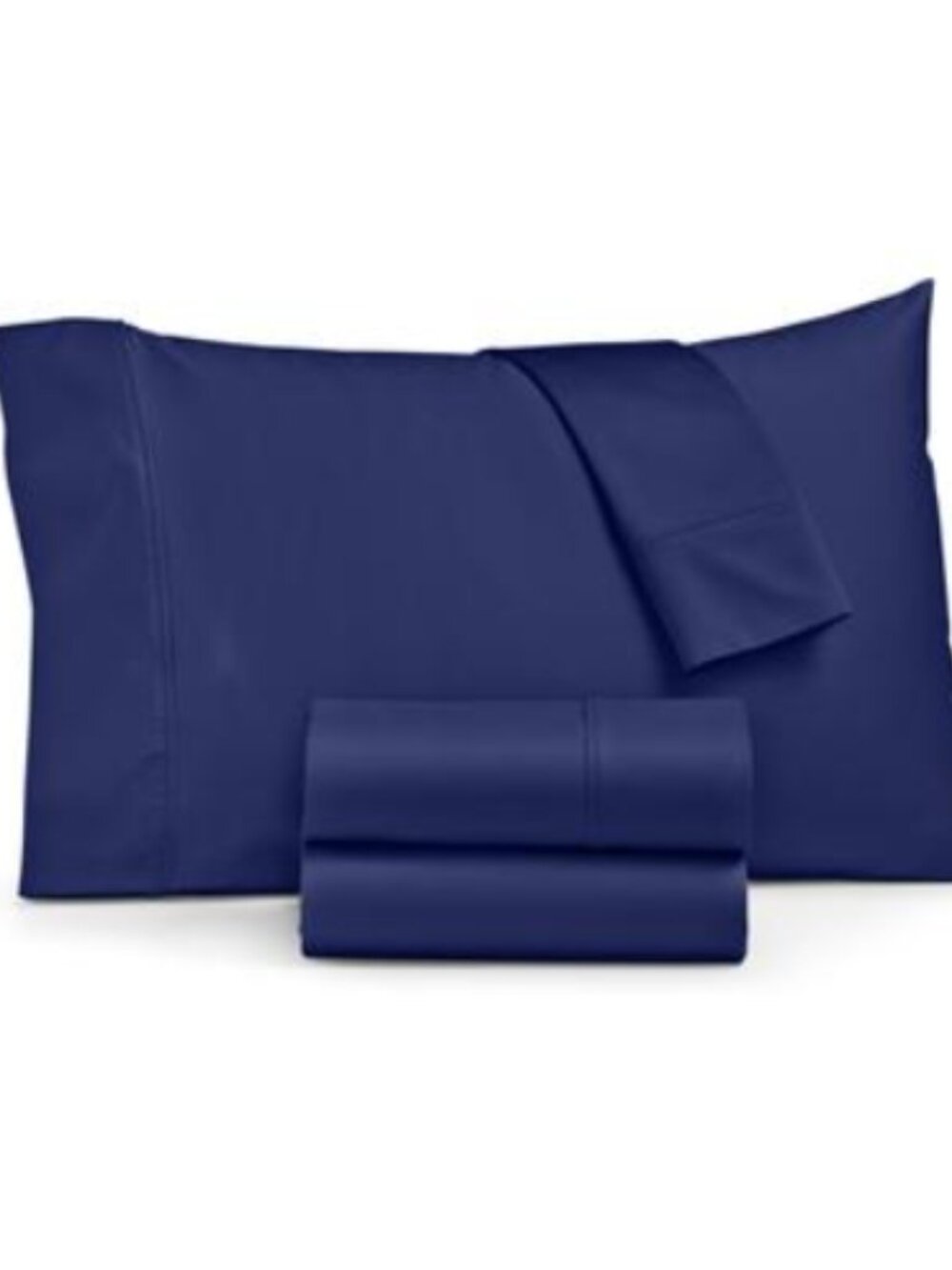 Ashford Solid 1500 Thread Count 4 Pc. Sheet Set, Full - Navy